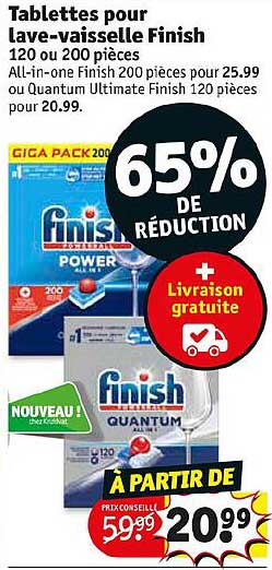 tablettes pour lave-vaisselle finish