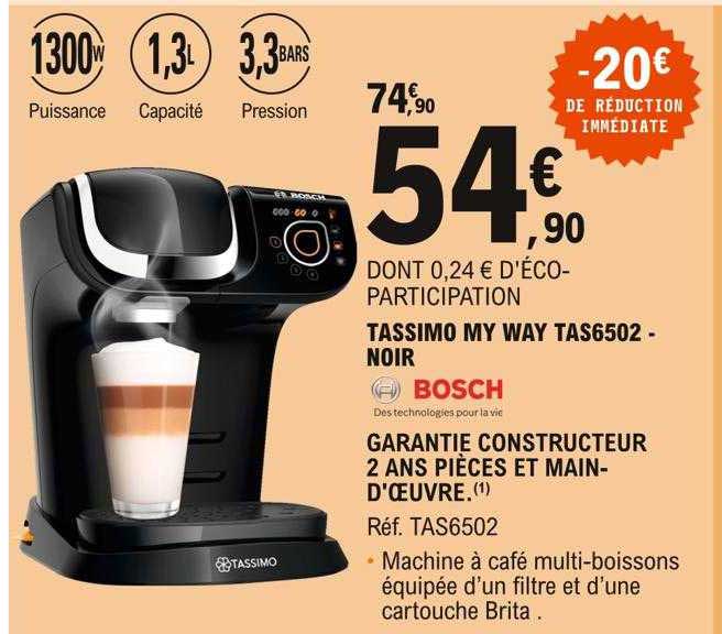 tassimo my way tas6502- noir bosch
