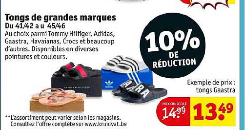 tongs de grandes marques