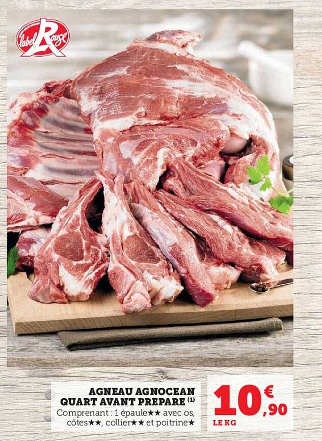 agneau agnocean quart avant préparé