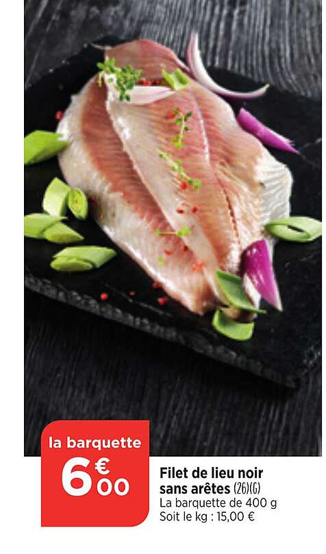 filet de lieu noir sans arêtes