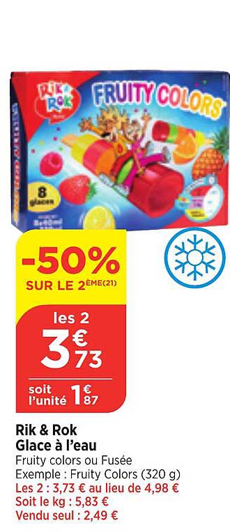 rik & rok glace à l'eau