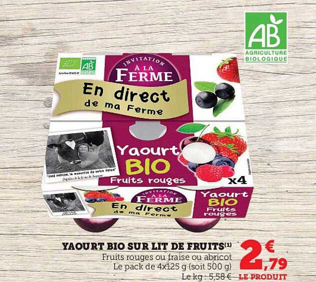 Yaourt Bio Sur Lit De Fruits
