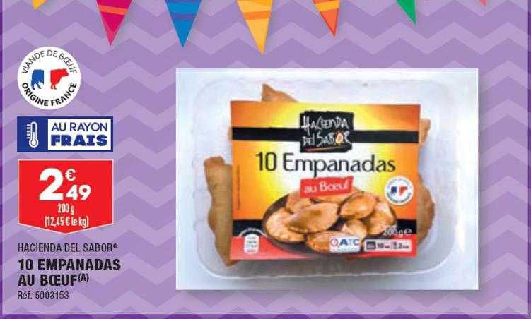 10 empanadas au boeuf hacienda del sabor