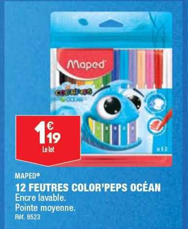 12 Feutres Color'peps Océan Maped