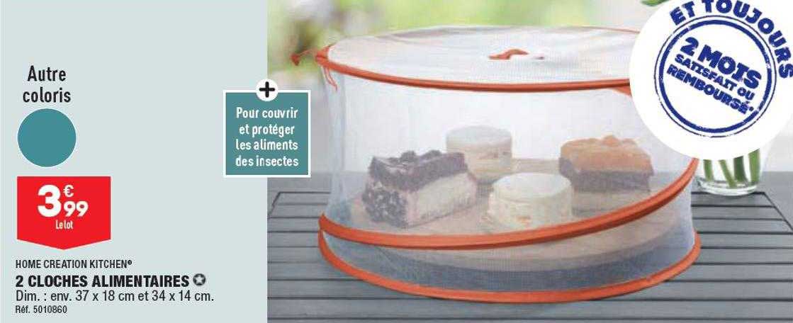 2 cloches alimentaires home creation kitchen