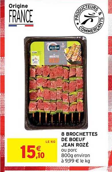 8 Brochettes De Bœuf Jean Rozé