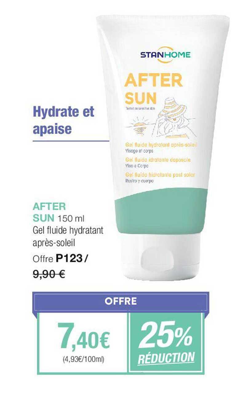 after sun gel fluide hydratant après-soleil