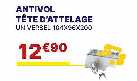 antivol tête d'attelage