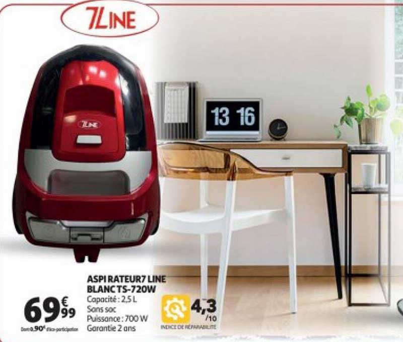 aspirateur7 line blanc ts-720w