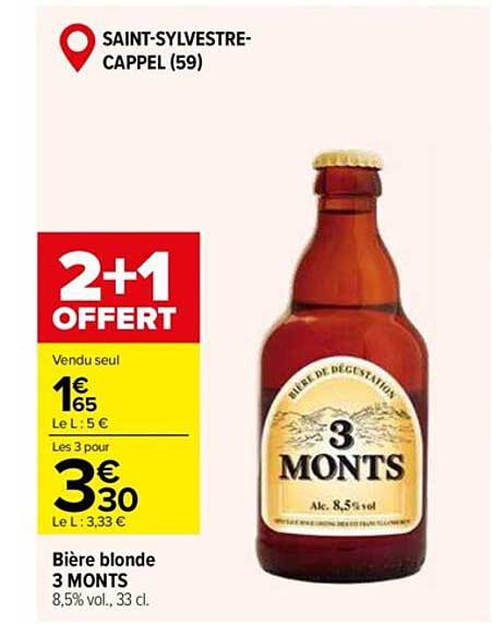 bière blonde 3 monts