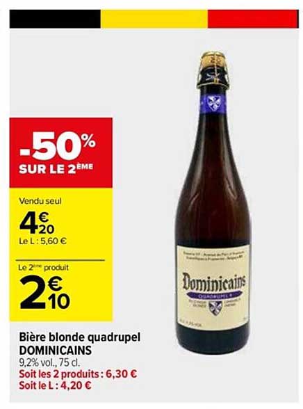 bière blonde quadrupel dominicains