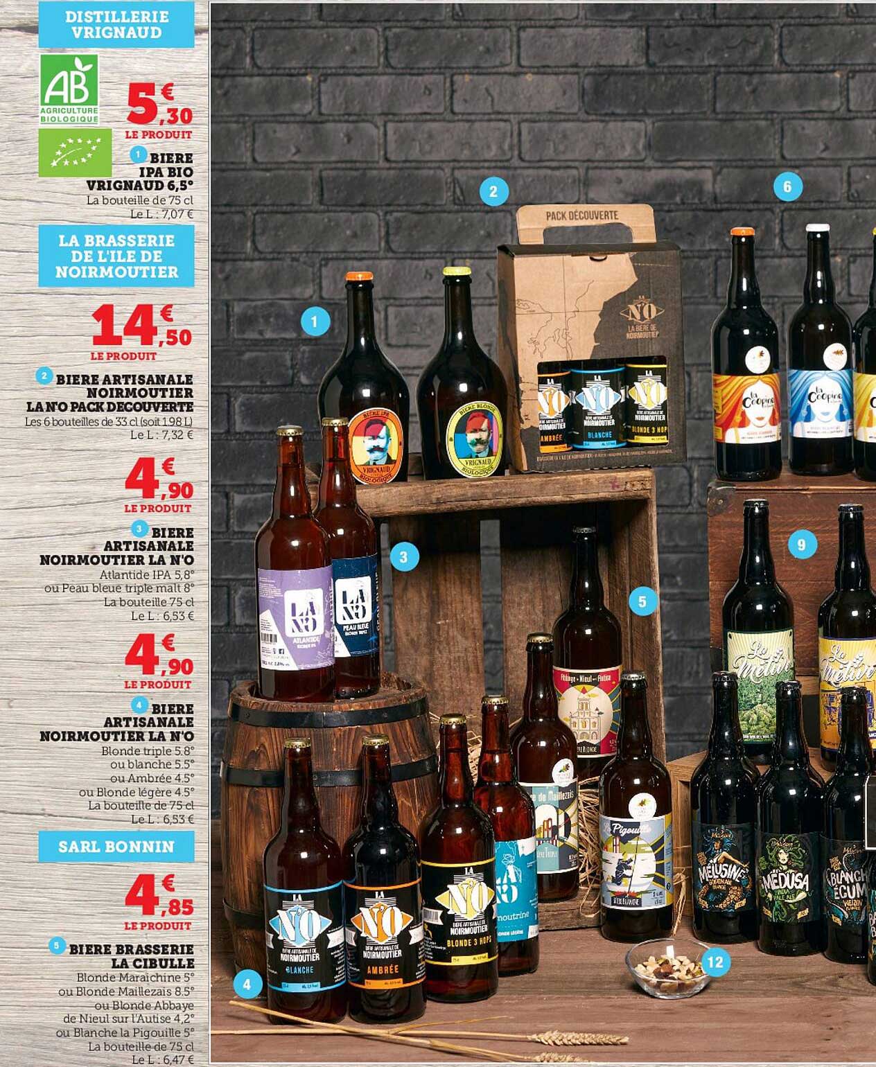 bière ipa bio vrignaud 6,5°, bière artisanale noirmoutier lano pack découverte, bière artisanale noirmoutier la n'o, bière artisanale noirmoutier la n'o, bière brasserie la cibulle