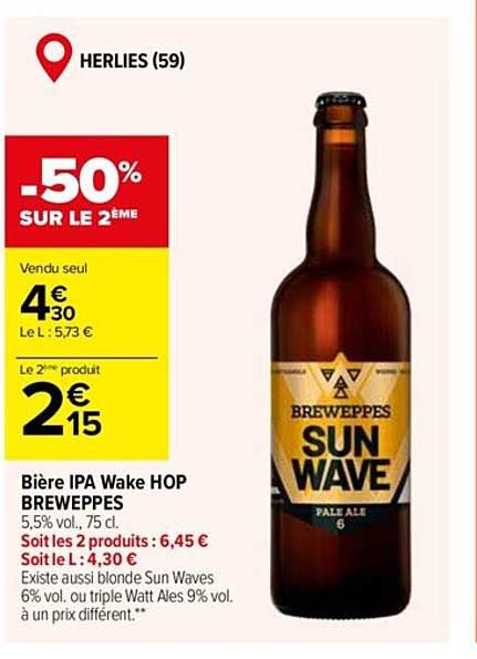 bière ipa wake hop breweppes