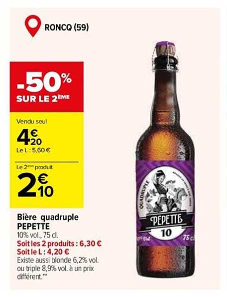 bière quadruple pepette