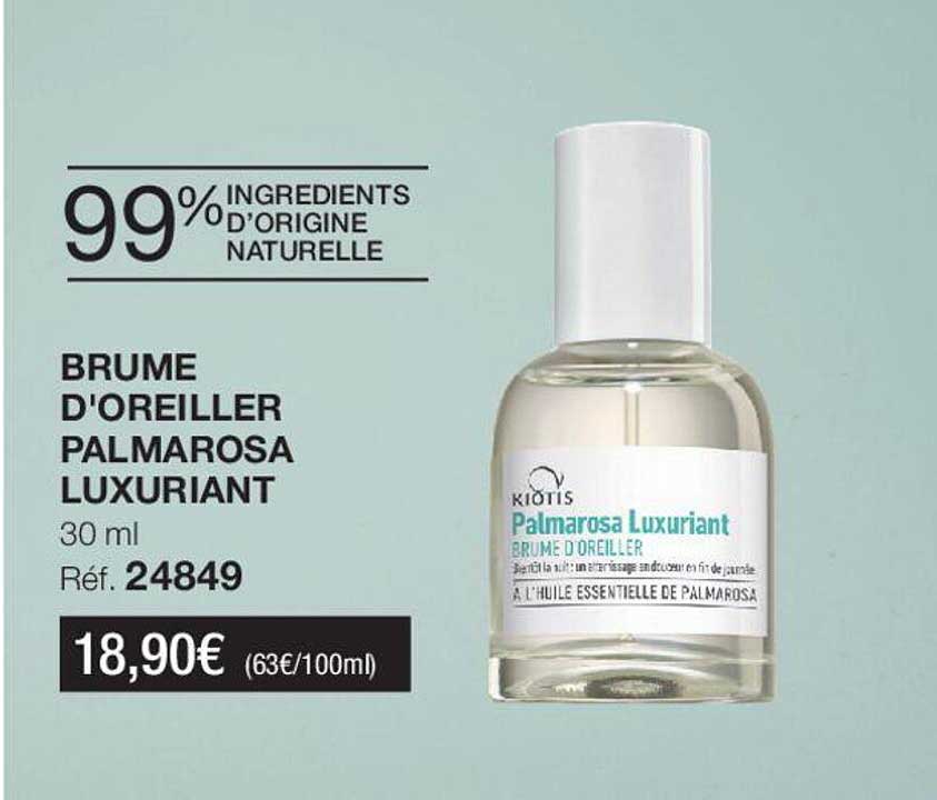 brume d'oreiller palmarosa luxuriant