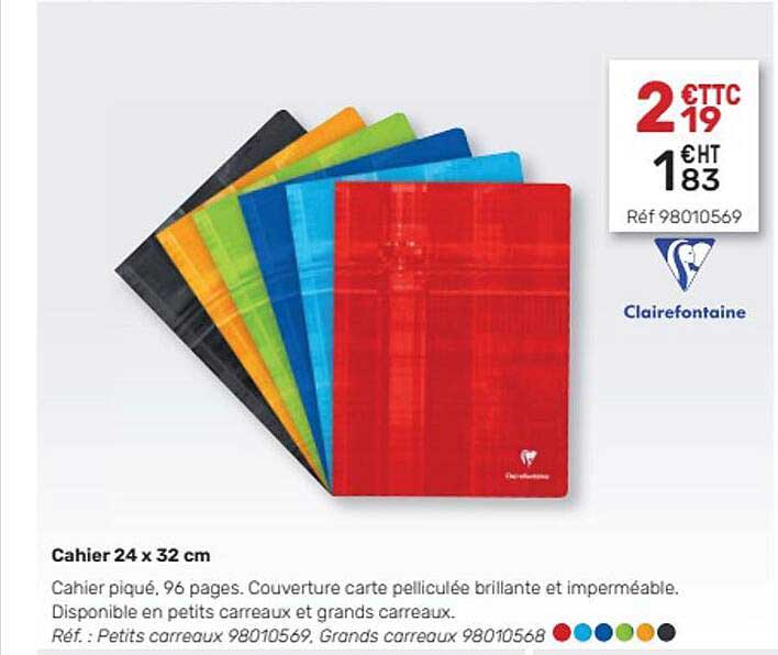 cahier 24x32 clairefontaine