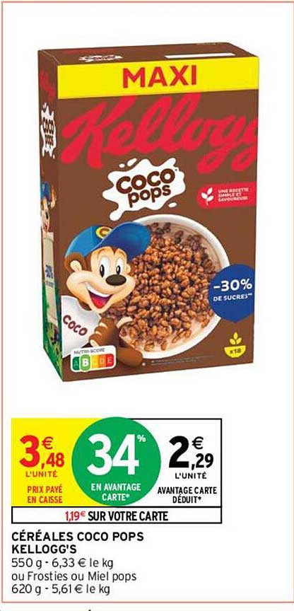 céréales coco pops kellogg's