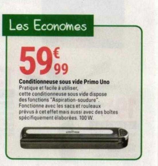 conditionneuse sous vide primo uno