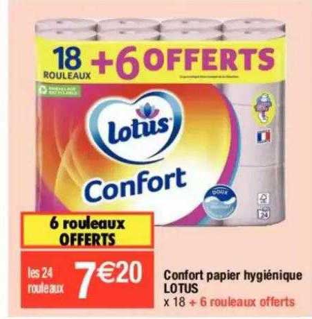 confort papier hygiéniques lotus