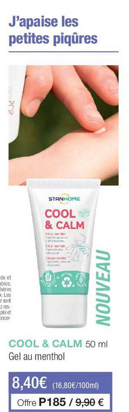cool & calm gel au menthol