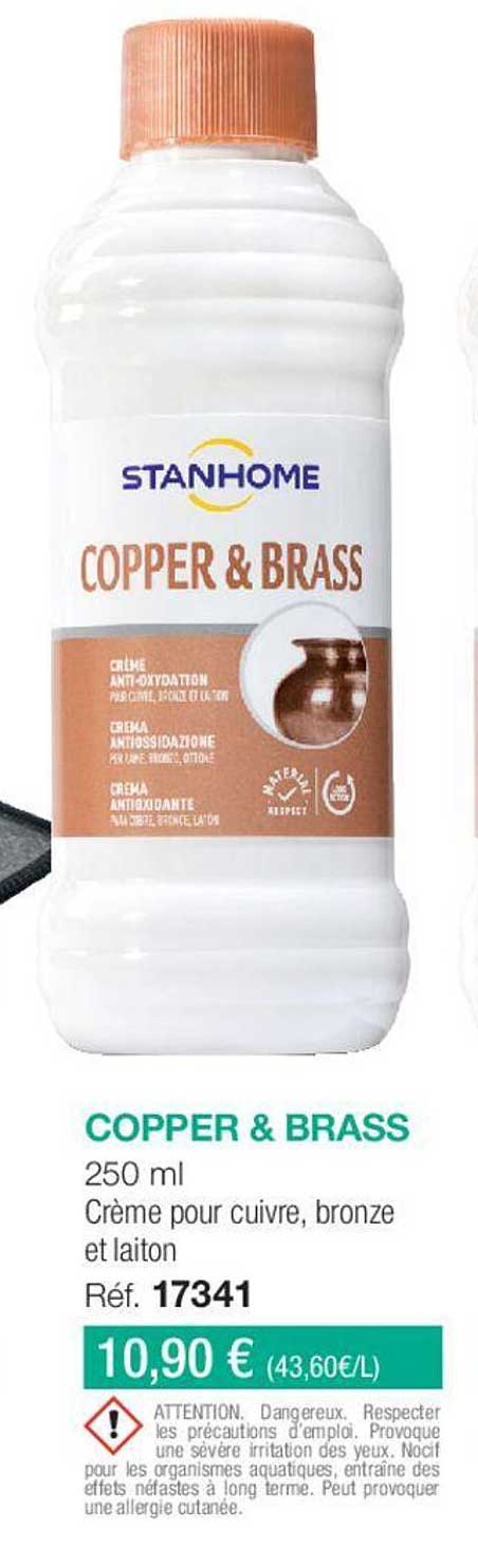 copper & brass crème pour cuivre bronze et laiton
