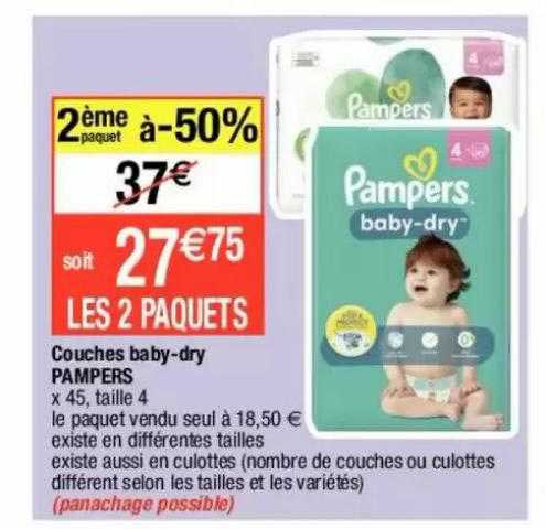 couches baby-dry pampers