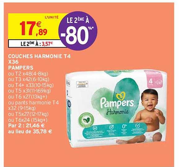 couches harmonie t4 x36 pampers