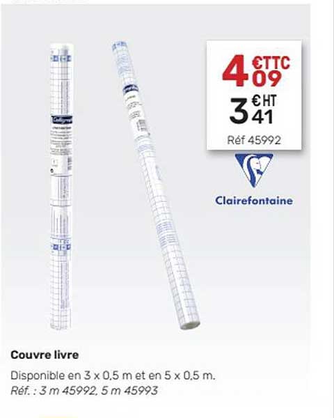 couvre livre clairefontaine