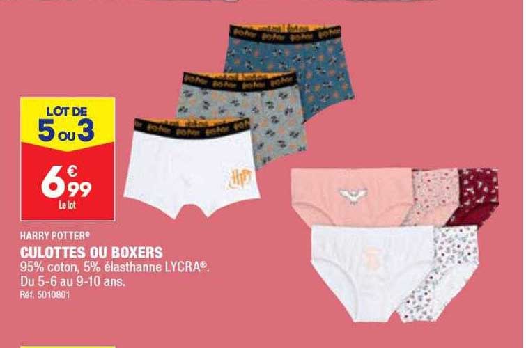 culottes ou boxers harry potter