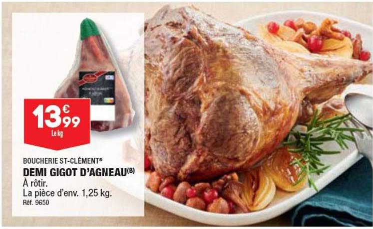 demi gigot d'agneau boucherie st-clément