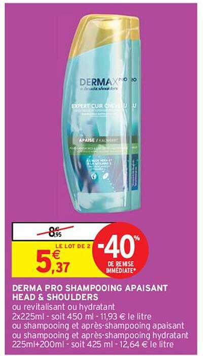 derma pro shampooing apaisant head & shoulders