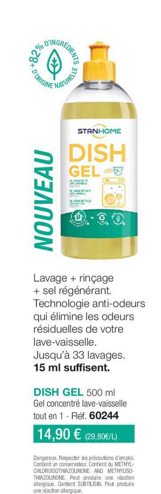 dish gel gel concentré lave-vaisselle
