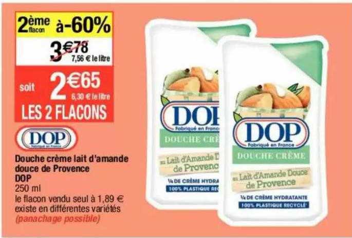 douche crème lait d'amande douce de provence dop