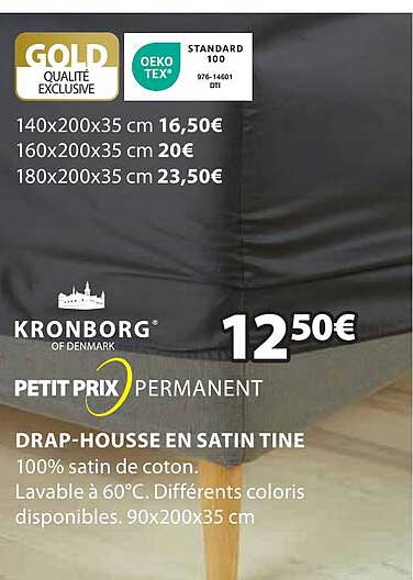 drap-housse en satin tine