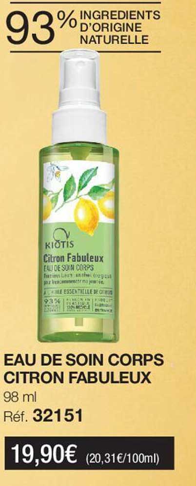 eau de soin corps citron fabuleux
