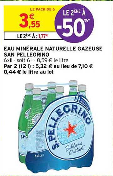 eau minérale naturelle gazeuse san pellegrino