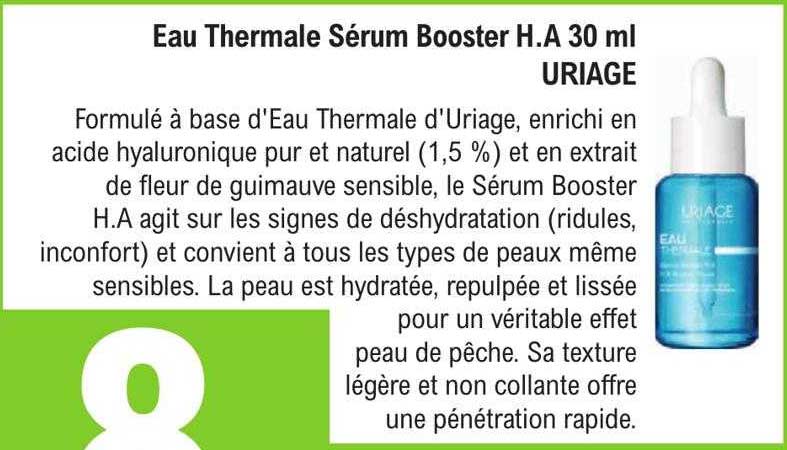 eau thermale sérum booster h.a 30ml uriage