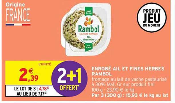 enrobé ail et fines herbes rambol