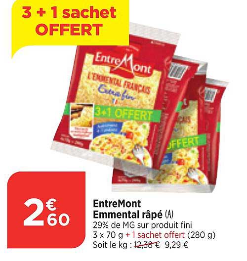 entre mont emmental râpé