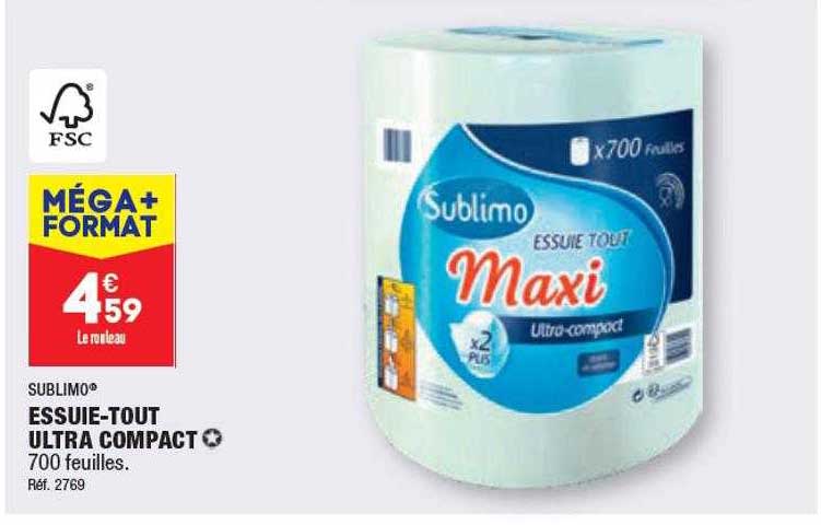 essuie-tout ultra compact sublimo