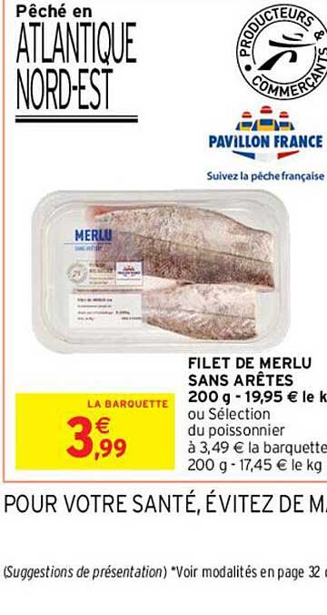 filet de merlu sans arêtes