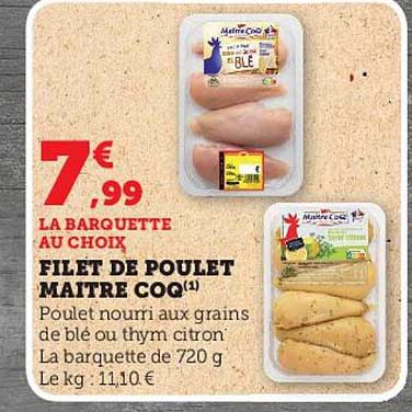 filet de poulet maître coq