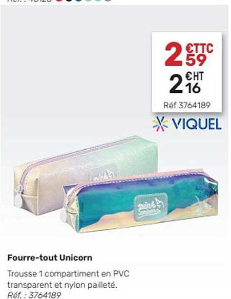 fourre-tout unicorn viquel