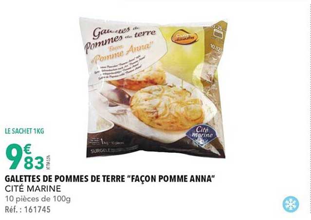 galettes de pommes de terre "façon pomme anna" cité marine