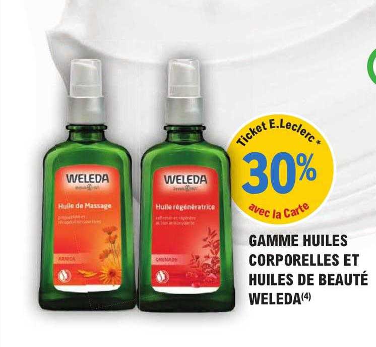 gamme huiles corporelles et huiles de beauté weleda