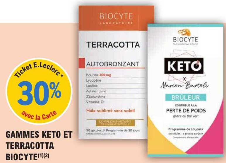 gammes keto et terracotta biocyte