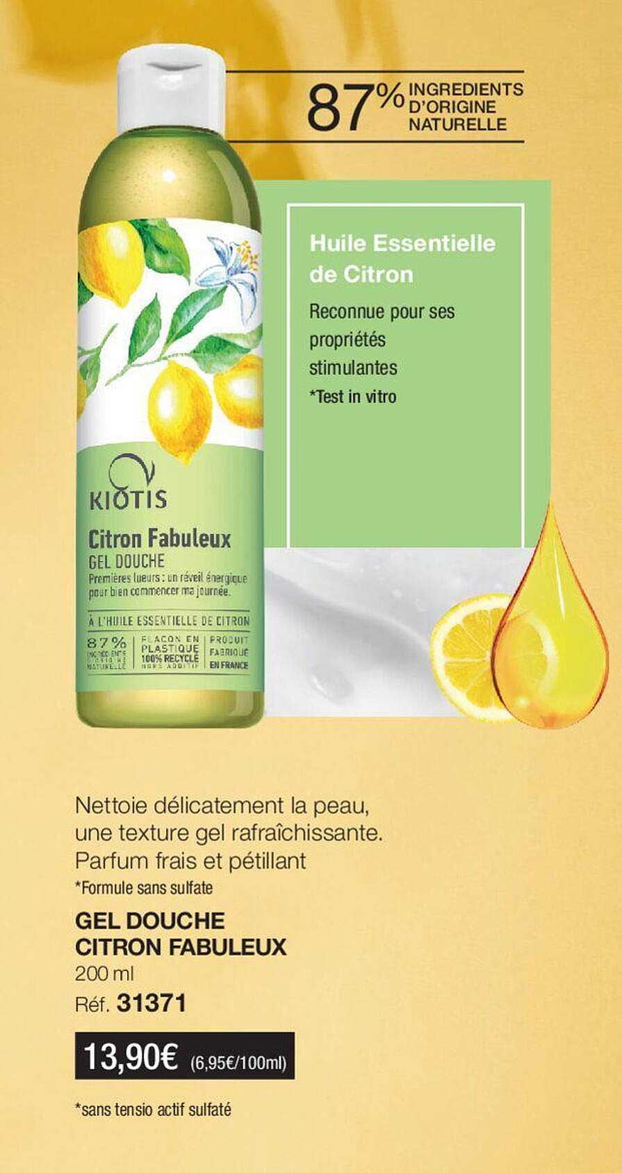 gel douche citron fabuleux