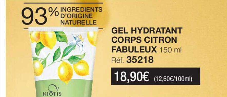 gel hydratant corps citron fabuleux