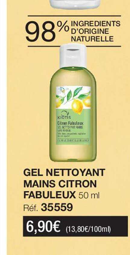 gel nettoyant mains citron fabuleux